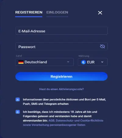 Legzo Registration
